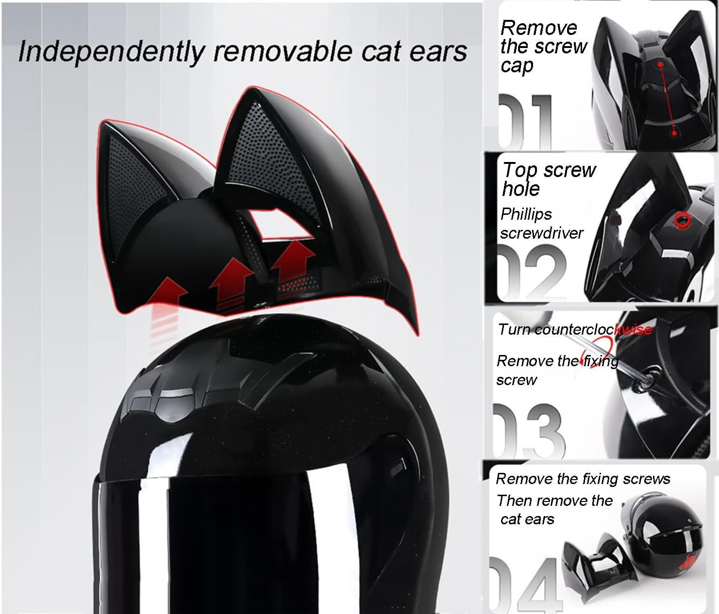 Orejas De Gato Cascos Integrales Moto ECE Homologado Casco Moto Modular Casco De Carreras Con Visera Cascos De Moto Modulares Para Mujeres Y Hombres Adulto