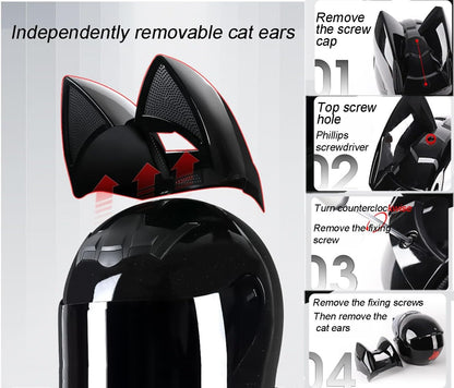 Orejas De Gato Cascos Integrales Moto ECE Homologado Casco Moto Modular Casco De Carreras Con Visera Cascos De Moto Modulares Para Mujeres Y Hombres Adulto