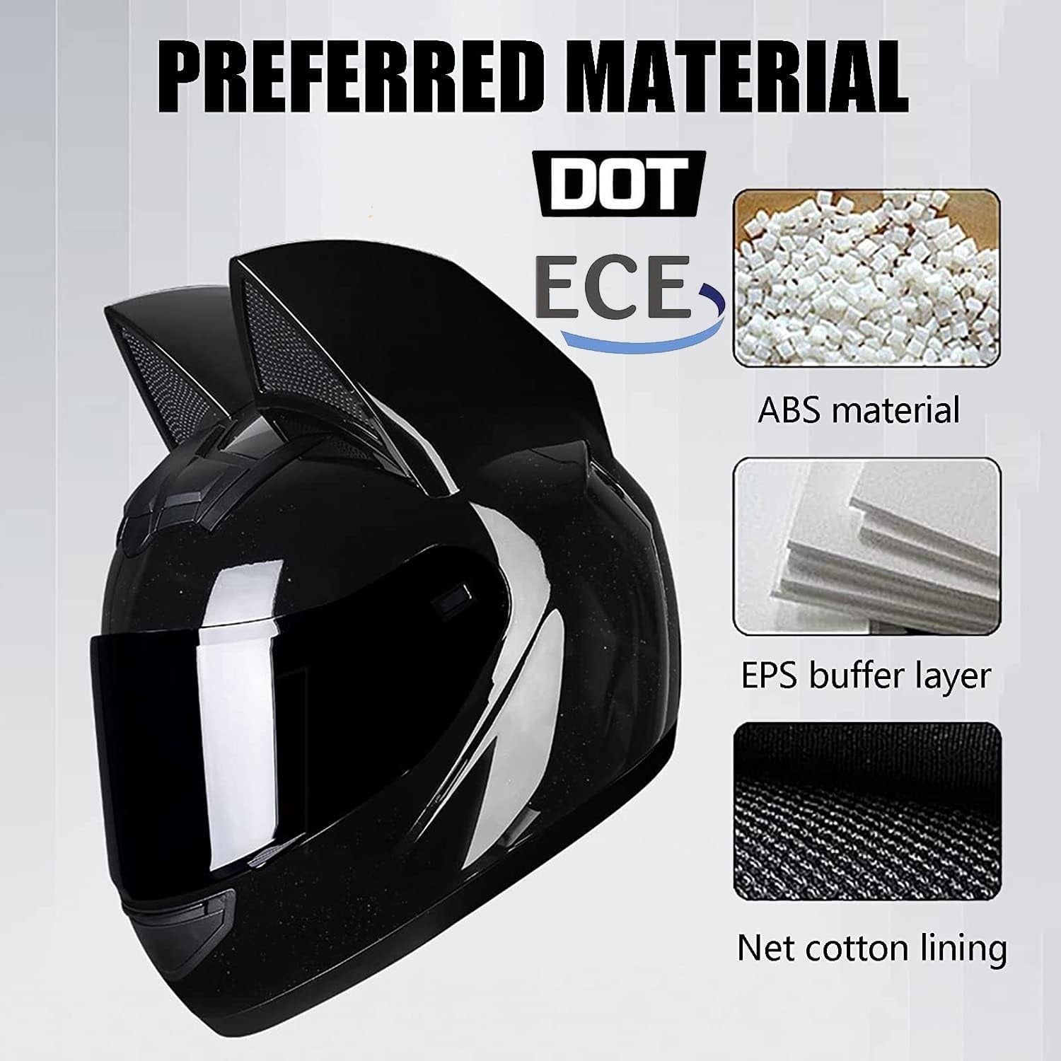 Orejas De Gato Cascos Integrales Moto ECE Homologado Casco Moto Modular Casco De Carreras Con Visera Cascos De Moto Modulares Para Mujeres Y Hombres Adulto