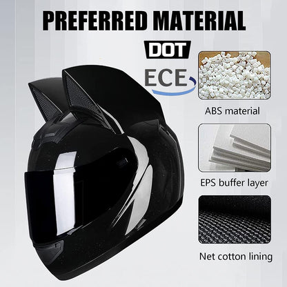 Orejas De Gato Cascos Integrales Moto ECE Homologado Casco Moto Modular Casco De Carreras Con Visera Cascos De Moto Modulares Para Mujeres Y Hombres Adulto