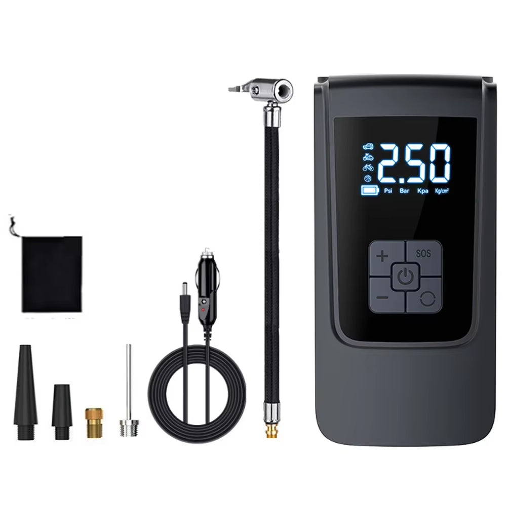 Rechargeable Air Pump Wireless Tire 12Velectric Inflator Portable Compressor Digital Cordless Car Tyre Inflator for Auto Bicycle
