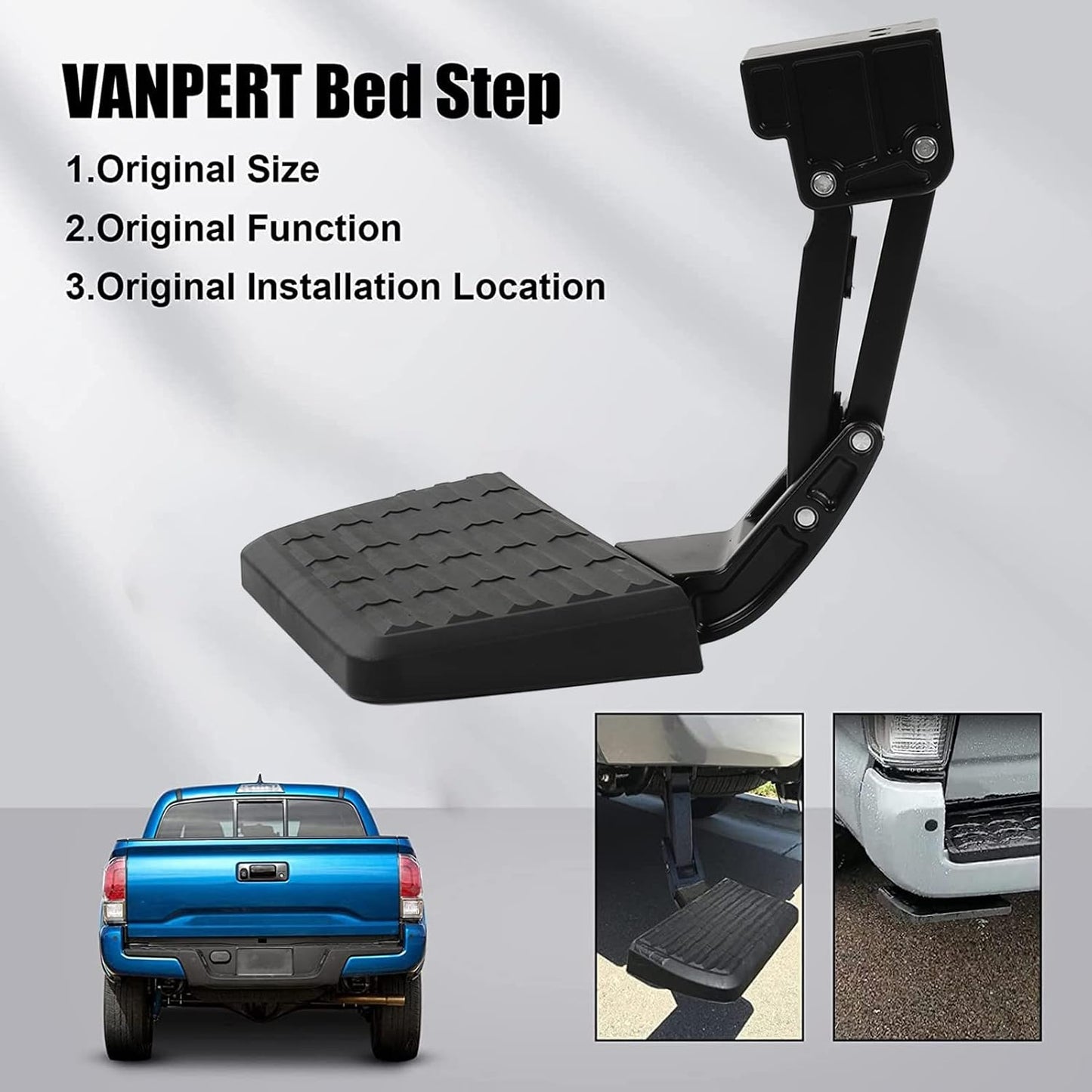 PT39235100 Escalón De Parachoques Trasero, Nuevo Escalón De Parachoques Retráctil De Cama Trasera, Fuerte Capacidad De Peso, Superficie Irregular, Reemplazo