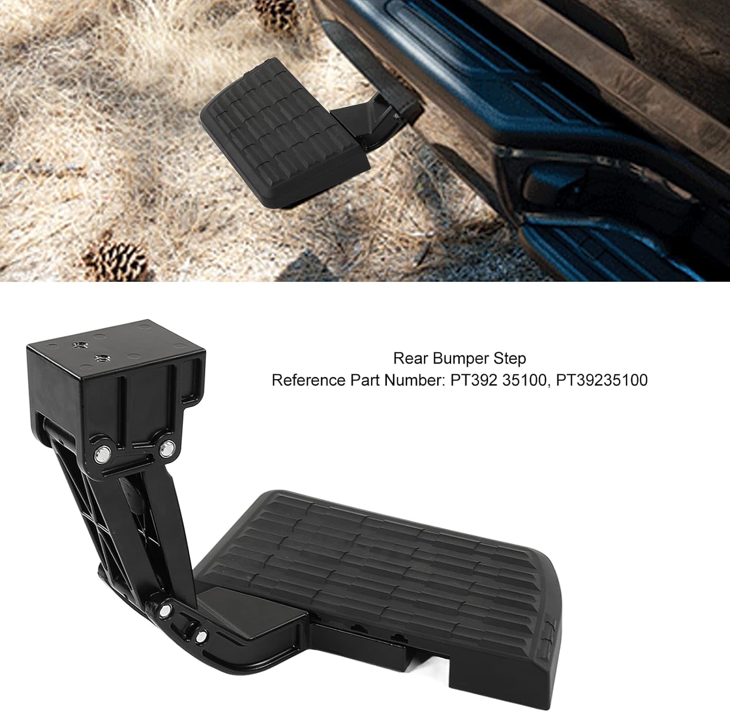 PT39235100 Escalón De Parachoques Trasero, Nuevo Escalón De Parachoques Retráctil De Cama Trasera, Fuerte Capacidad De Peso, Superficie Irregular, Reemplazo