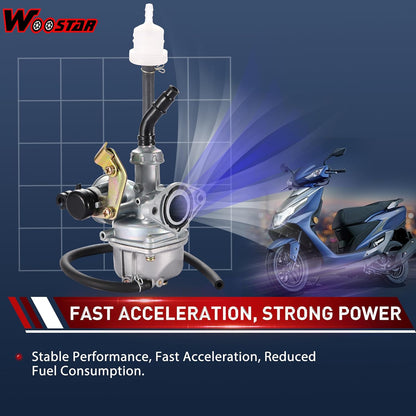 WOOSTAR PZ19 Carburador Con 35Mm Filtros De Aire Cable Choke Reemplazo Para 50Cc 70Cc 90Cc 110Cc 125Cc China ATV Scooter Go Kart
