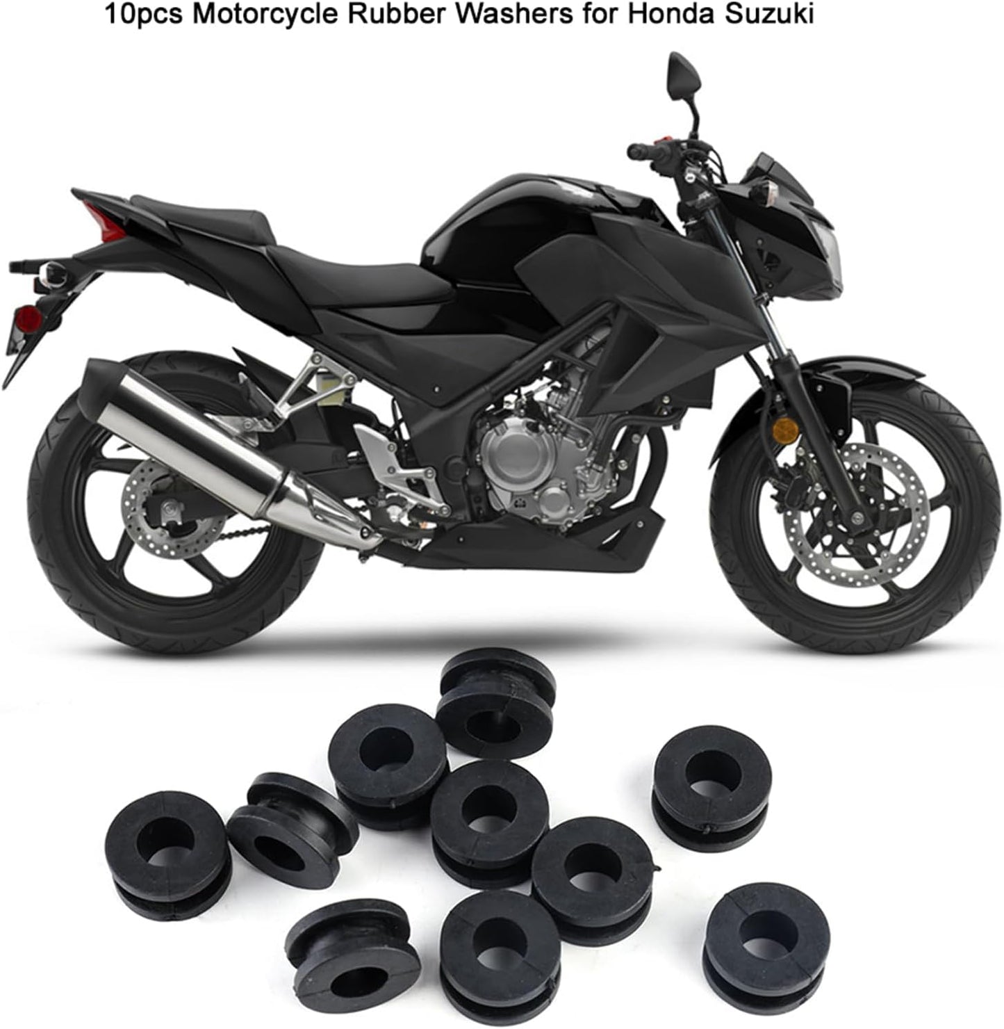 Arandelas De Carenado De Motocicleta Arandela De Goma Carenado Moto 10 Arandelas De Carenado De Goma Para Motocicleta