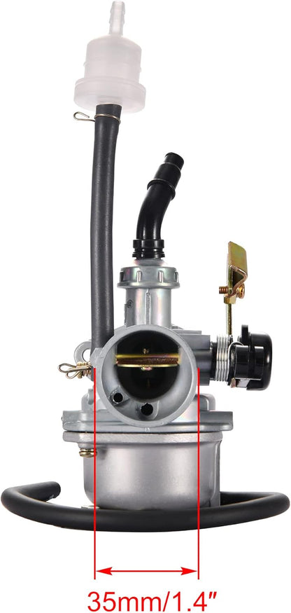 WOOSTAR PZ19 Carburador Con 35Mm Filtros De Aire Cable Choke Reemplazo Para 50Cc 70Cc 90Cc 110Cc 125Cc China ATV Scooter Go Kart