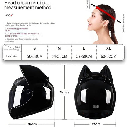 Orejas De Gato Cascos Integrales Moto ECE Homologado Casco Moto Modular Casco De Carreras Con Visera Cascos De Moto Modulares Para Mujeres Y Hombres Adulto