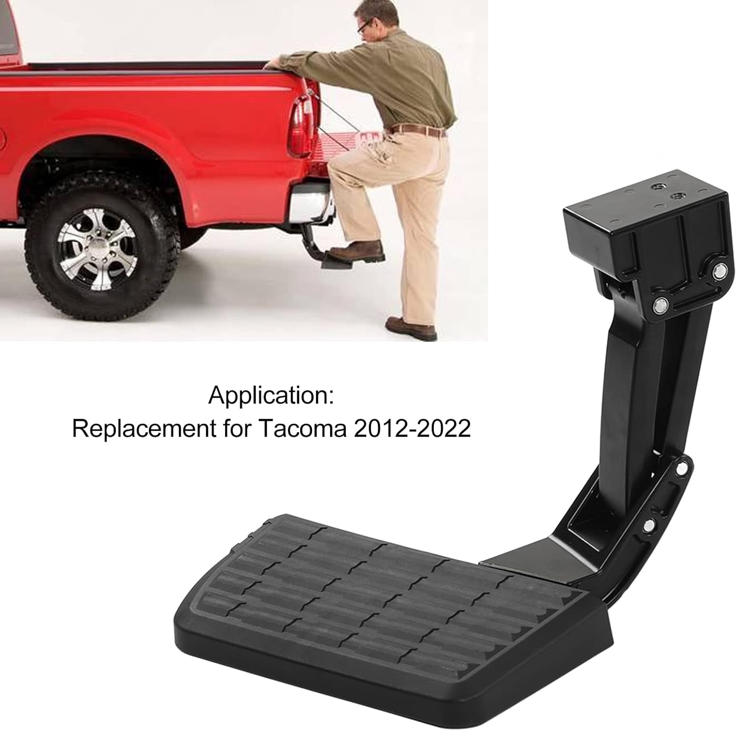 PT39235100 Escalón De Parachoques Trasero, Nuevo Escalón De Parachoques Retráctil De Cama Trasera, Fuerte Capacidad De Peso, Superficie Irregular, Reemplazo