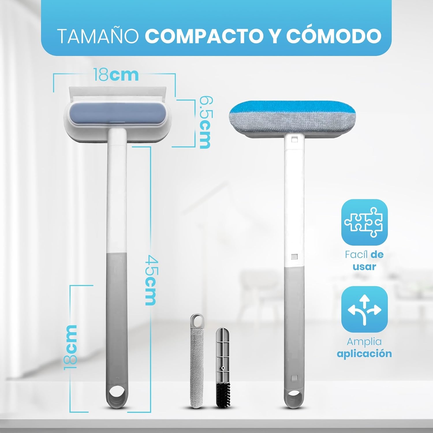 - Limpia Cristales Ventanas | Limpiador De Ventanas Multifunción Para Coches, Limpia Parabrisas, Limpia Pelo Mascotas | Limpiacristales Coche | Limpiador Cristales Profesional
